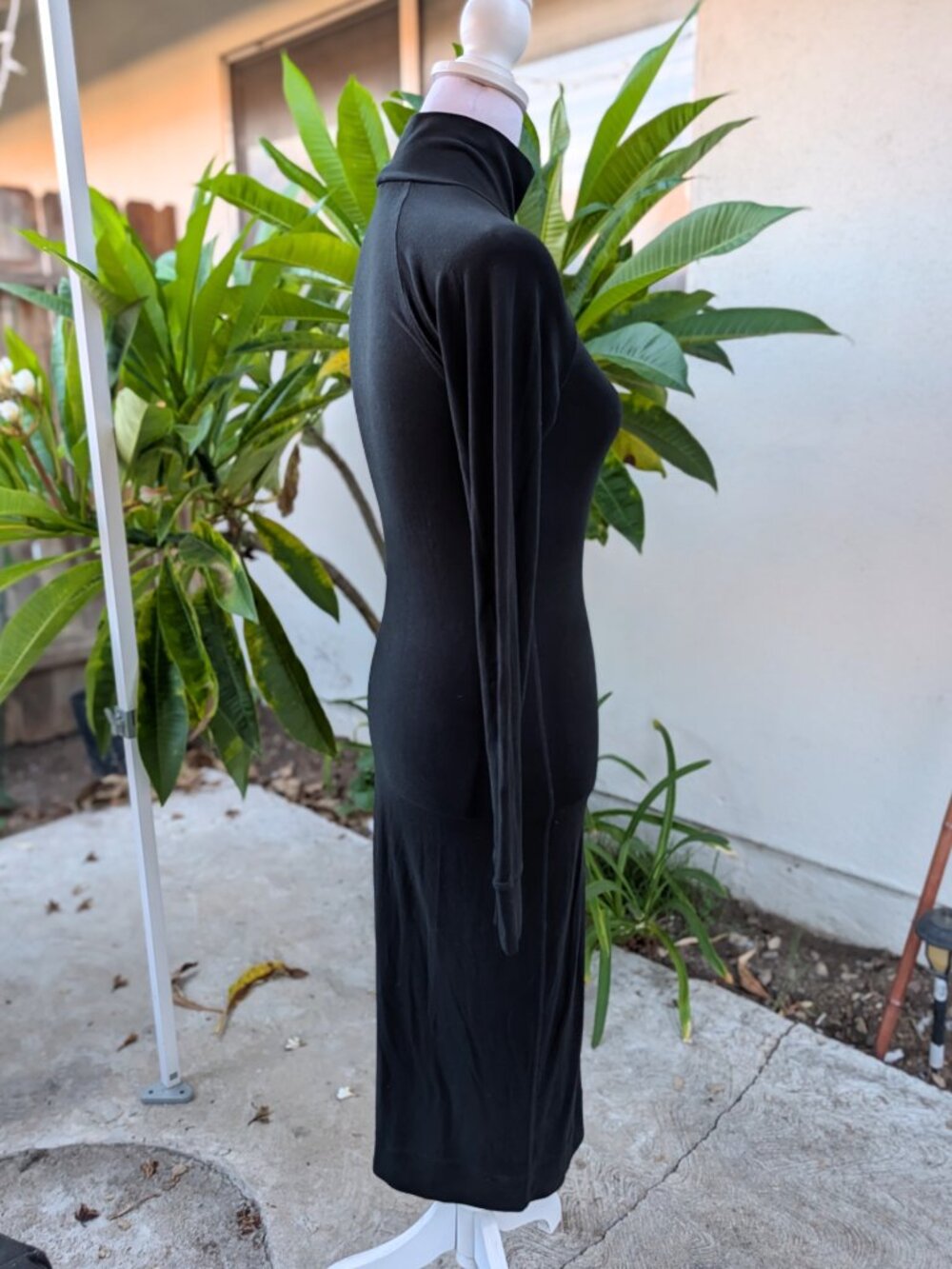 James Perse Los Angeles micro-sueded turtleneck dress black size 1 (small) VGUC - Picture 6 of 13
